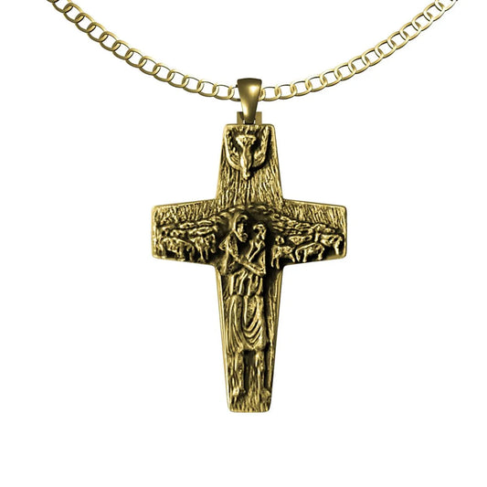 Cruz del Buen Pastor Oro - Vuelve a Sentir la Presencia de Dios Contigo, Cada Día 🕊️